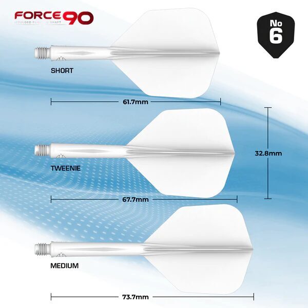 Mission Force 90 Shaft & Flight System – White (No6)
