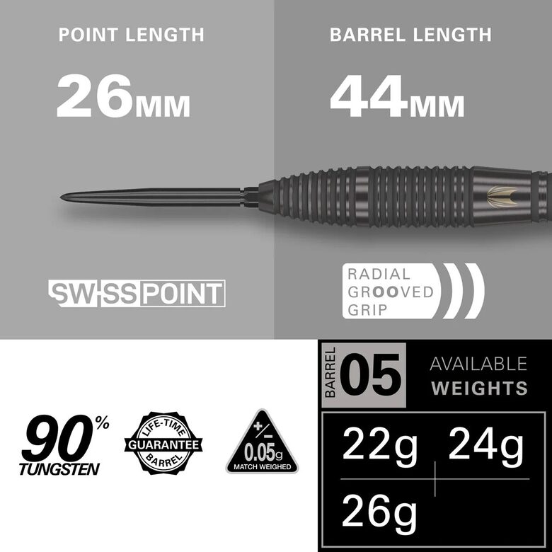 Target Bolide Void 90% Swiss Point Darts - Style 5