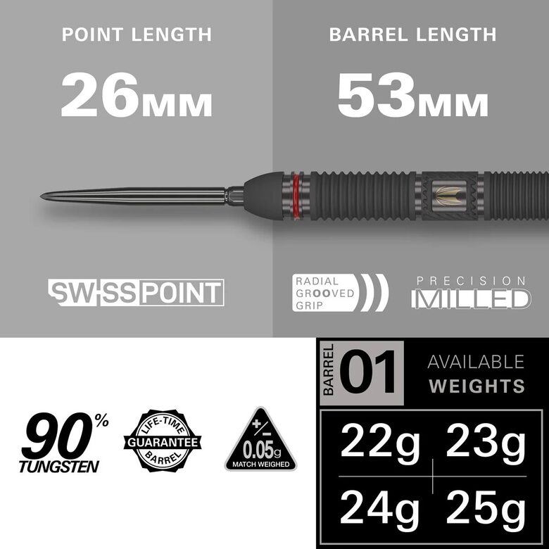 Target Scope 90% Swiss Point #1 šautriņas