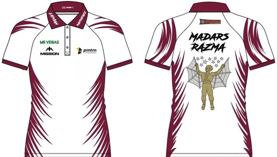 Madara Razma parakstīts PDC Nordic Darts Masters 2026 lietots krekls