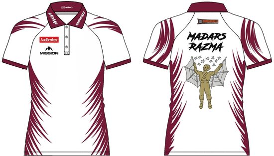 Madara Razma parakstīts PDC "Players Championship Finals 2025" lietots krekls