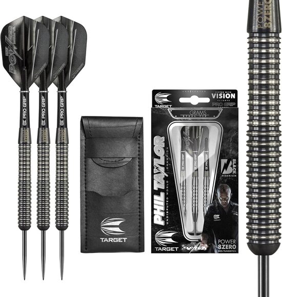 Target Phil Taylor 8 Zero Black 80% šautriņas